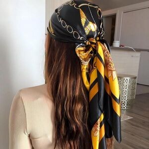 Black and Gold Head Scarf